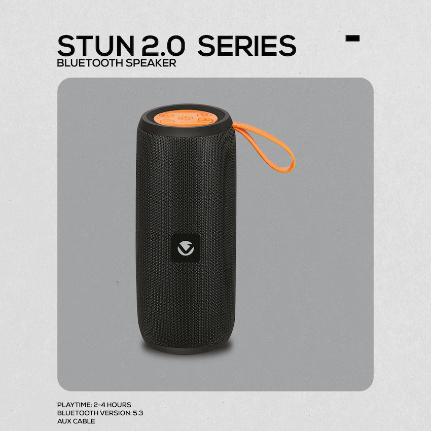 Volkano Stun 2.0 Series Bluetooth Speaker - Black - Image 5