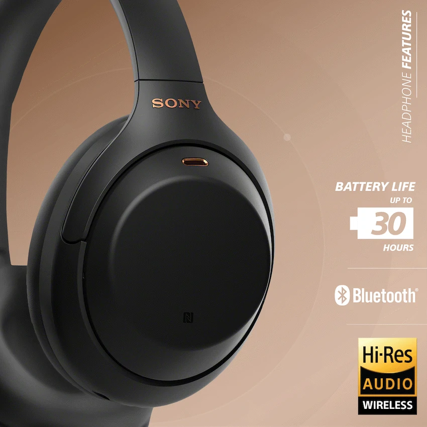 Sony WH-1000XM4 (Black) Noise-Cancelling BT Headphones - Image 5