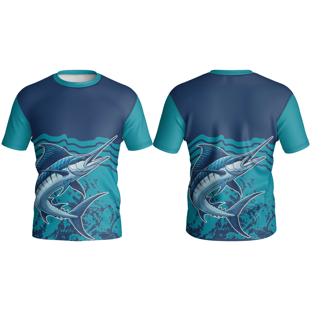 Kids Crew Neck Short Sleeve Fishing T-Shirt | Fitted Sleeve - Image 2