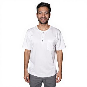 Maasai Buttoned Round Neck Scrubs Men's