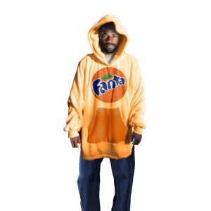 Finch Mongolian Fleece Hoodie Blanket S/S Print With Front Pocket