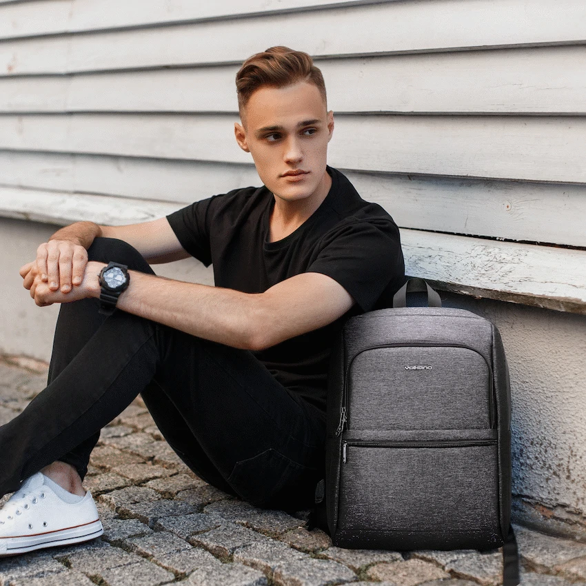 Volkano Pulse 15.6" Laptop Backpack - Charcoal - Image 6