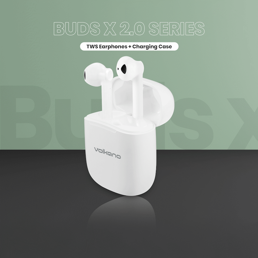 Volkano Buds X 2.0 Series True Wireless Earphones - White - Image 6
