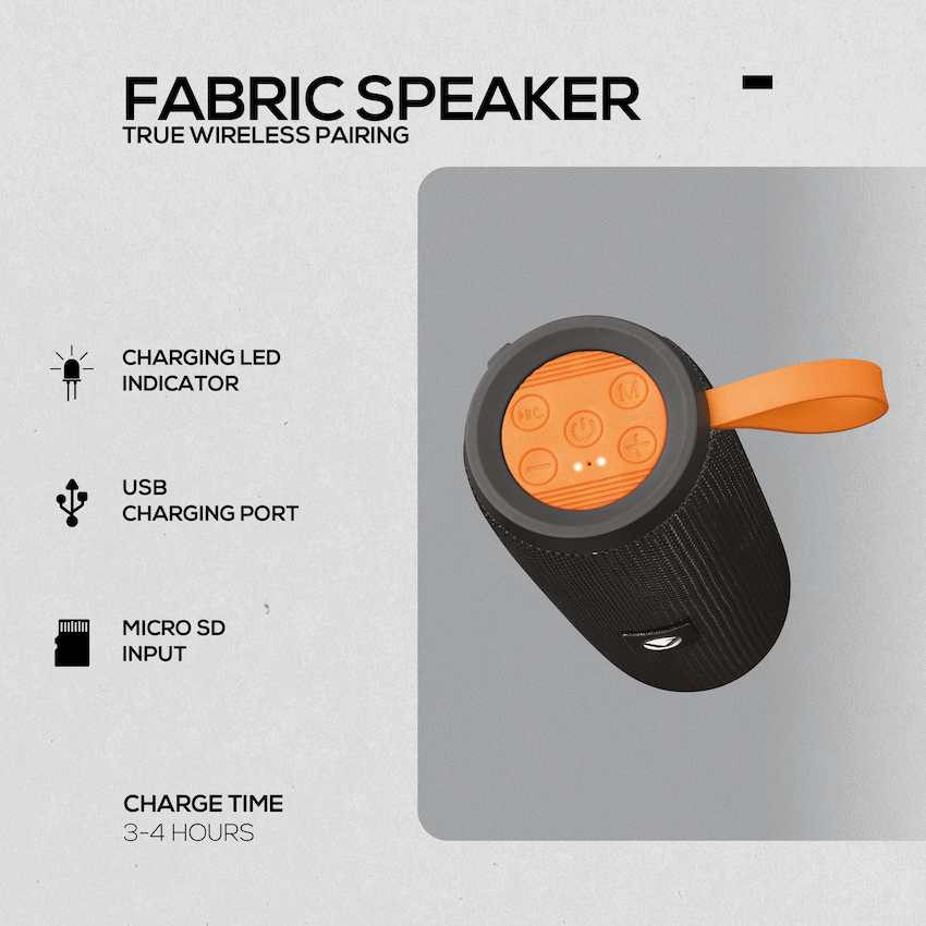 Volkano Stun 2.0 Series Bluetooth Speaker - Black - Image 6