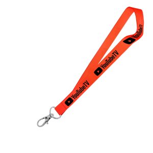Hi-Viz Lanyard Black Sublimation Print S/Sided with Snap Hook