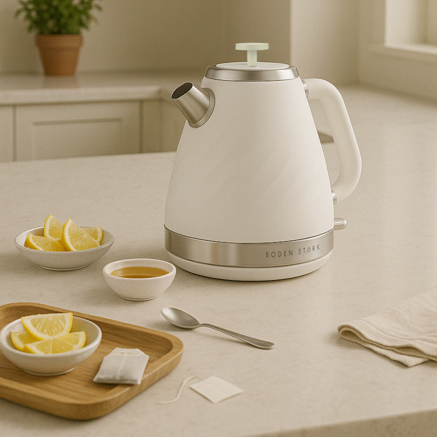 Boden Stark 1.7l Stainless Steel Kettle - White - Image 7