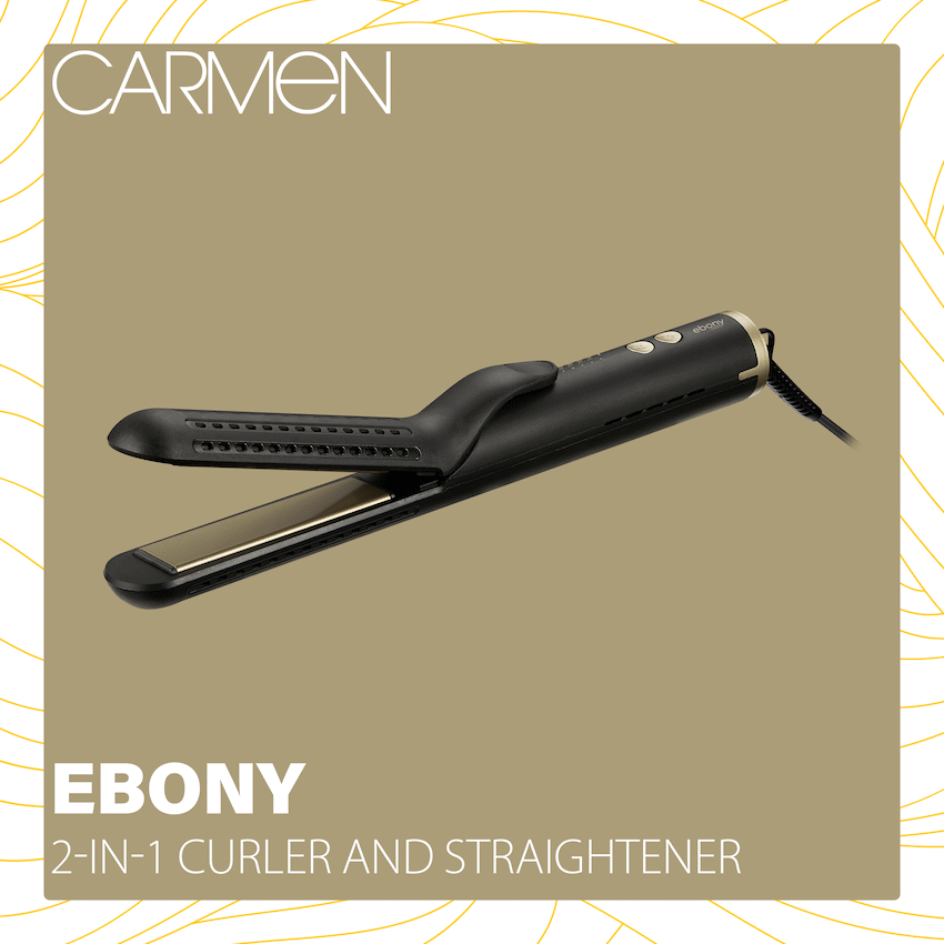 Carmen 2-in-1 Curler and Straightener - Ebony - Image 7