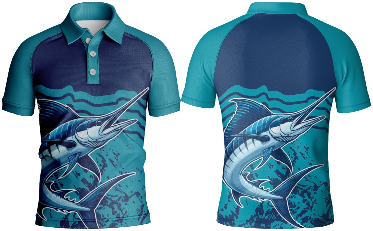 Kids Fishing Golfer Short Sleeve | Raglan Sleeve - Image 4