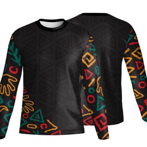 Unisex Long Sleeve Crew Neck T-Shirt | Birdseye | Africa Design
