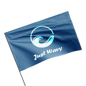 Waving flag 450mm x 300mm, Single Sided, (MOQ 25)