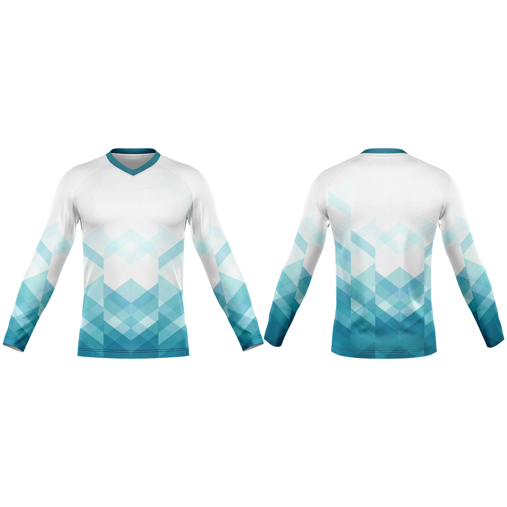 V-Neck Long Sleeve Soccer Shirt | Raglan Sleeves - Image 4