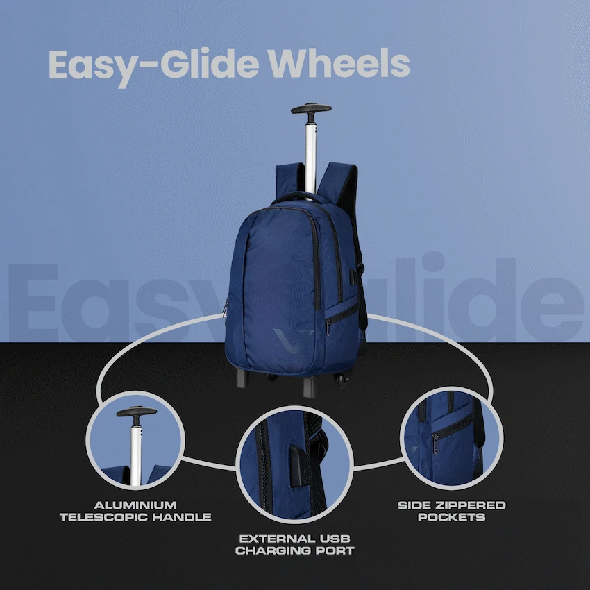 Volkano Midtown Trolley Backpack - Navy - Image 8