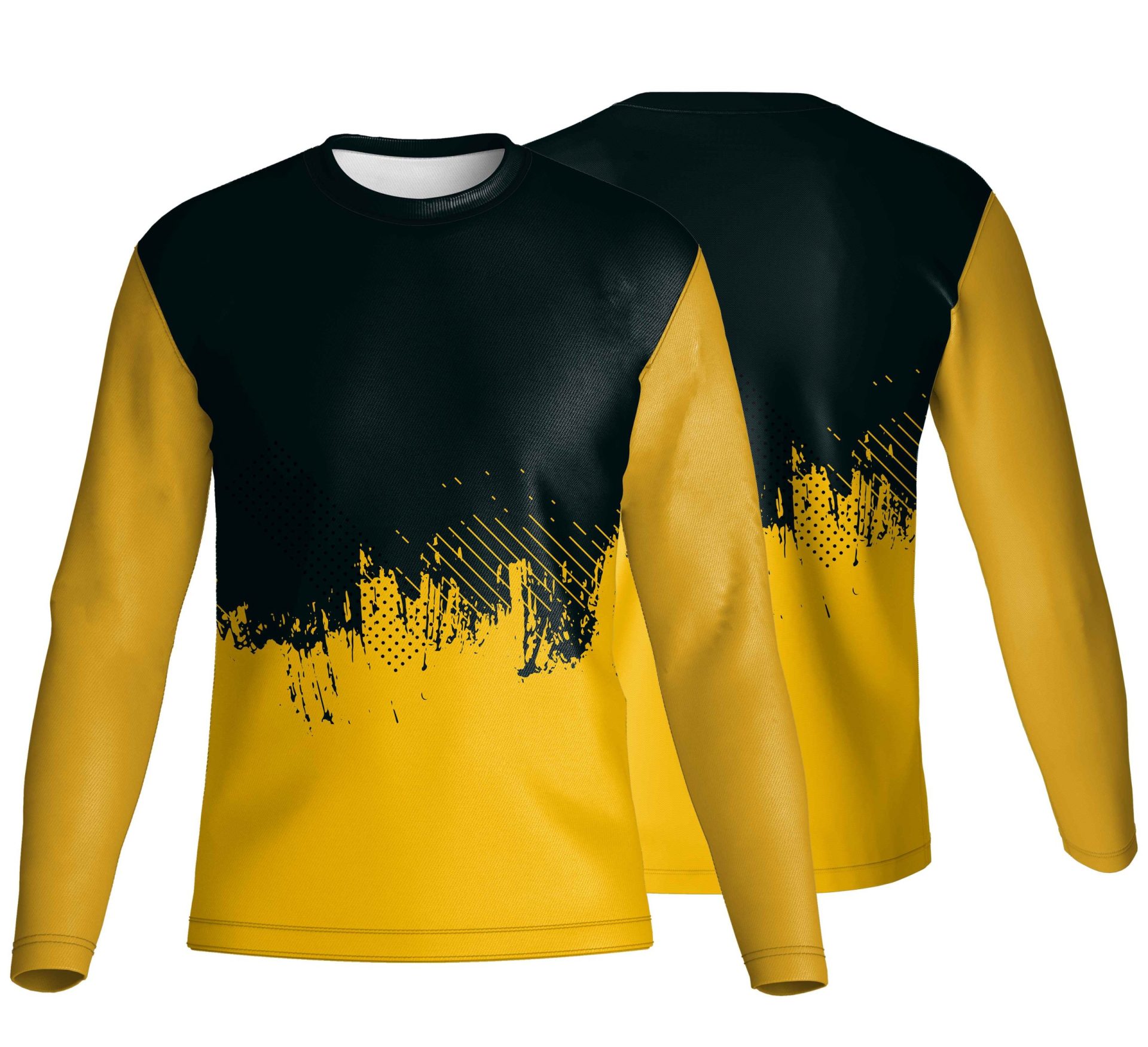 Unisex Long Sleeve Crew Neck T-Shirt | Drop Needle Square | Sport Design