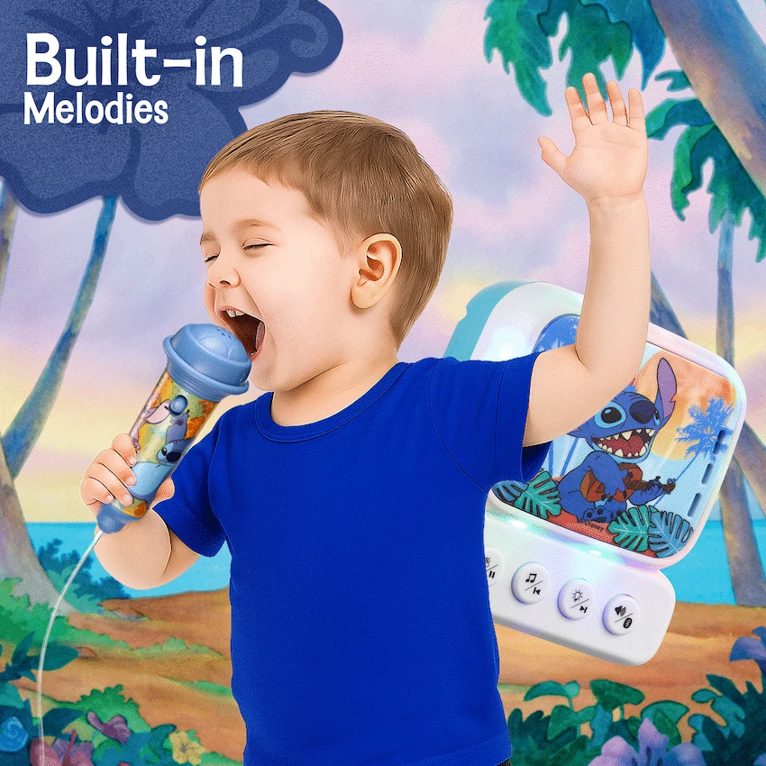Disney Stitch Bluetooth Mini Karaoke Machine with Belt Hook - Image 9