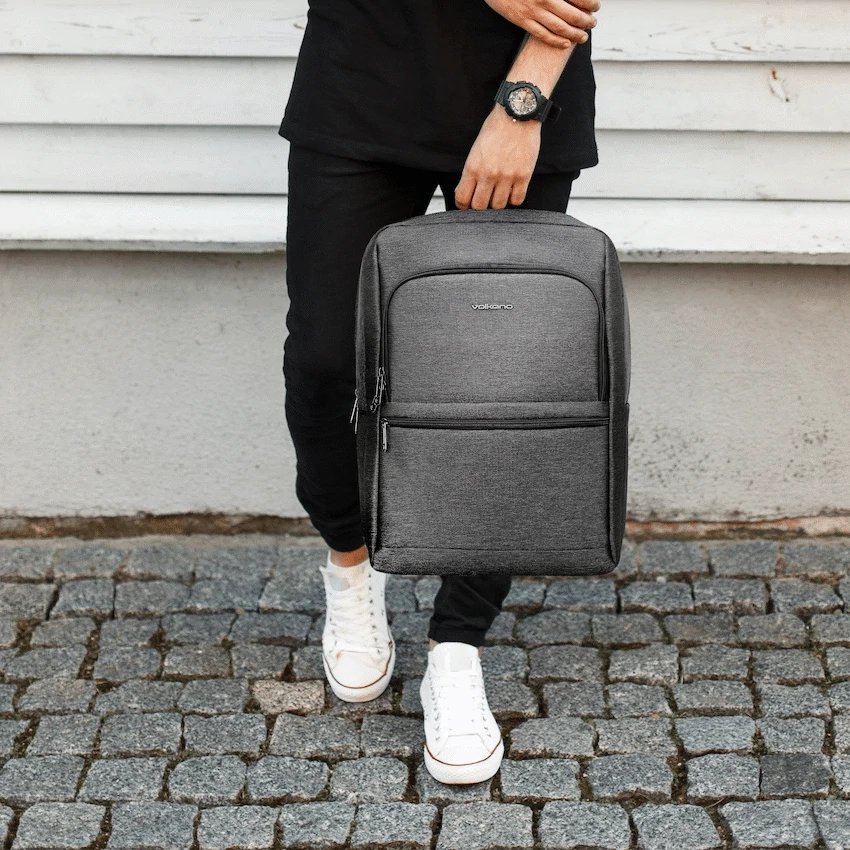 Volkano Pulse 15.6" Laptop Backpack - Charcoal - Image 9
