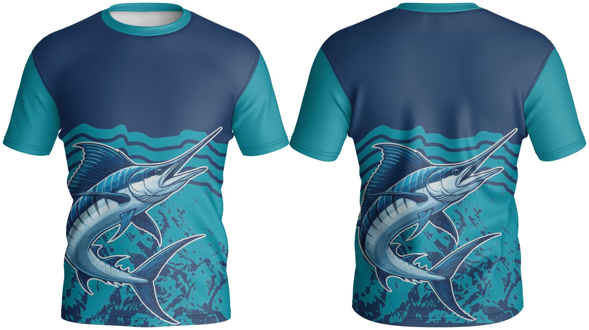 Crew Neck Short Sleeve Fishing T-Shirt | Fitted Sleeve - Image 4