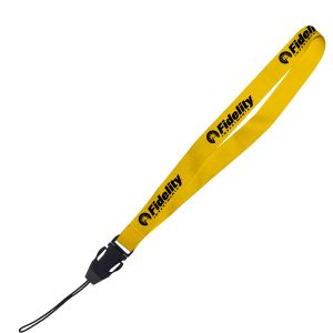 Hi-Viz Lanyard Black Sublimation Print S/Sided with Cellphone Clip