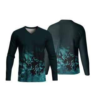 Unisex Long Sleeve V-Neck T-Shirt | Birdseye | Camo Design