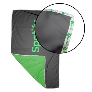 Sea Kale Quick Drying Large Beach Towel D/S Print Binded With Personalised Branded Petersham Webbing