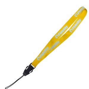 Hi-Viz Lanyard Silver Reflective Print D/Sided with Cellphone Clip
