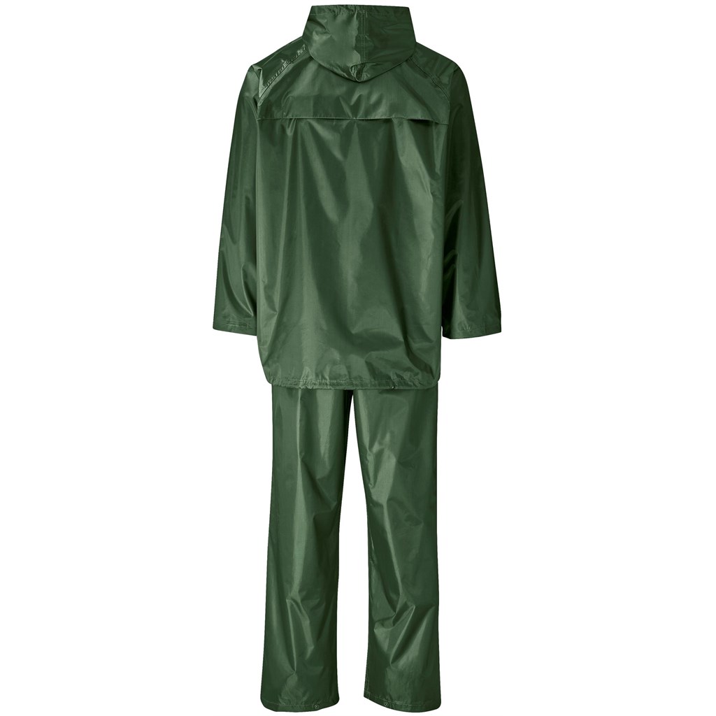 Weather Polyester/PVC Rainsuit - Olive - Image 4
