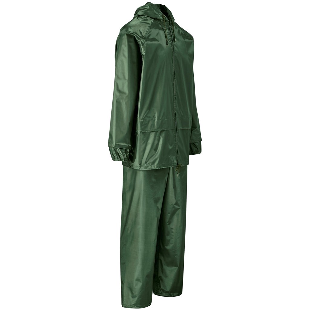 Weather Polyester/PVC Rainsuit - Olive - Image 2
