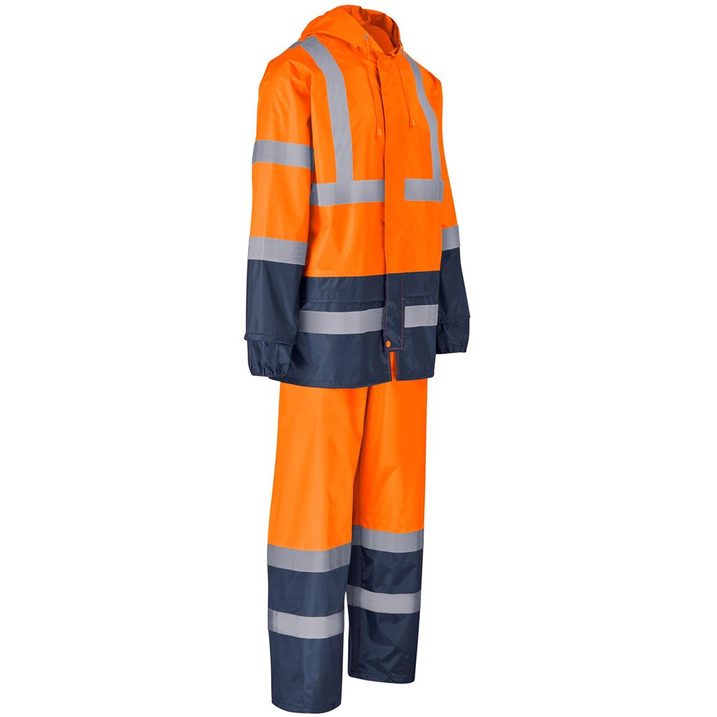 Torrent Two-Tone Hi-Viz Ref Polyester/PVC Rainsuit - Orange - Image 3