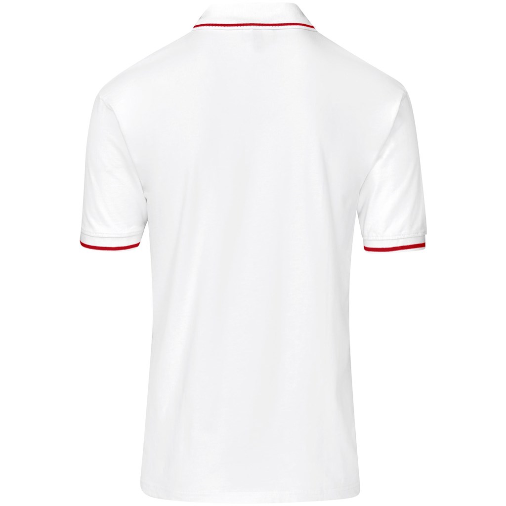 Mens Ash Golf Shirt - White - Image 4