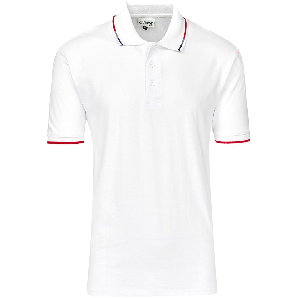 Mens Ash Golf Shirt - White - Image 5