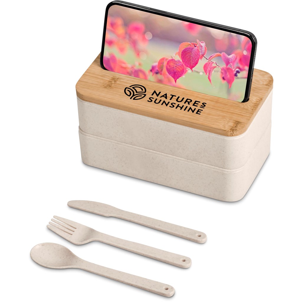 Okiyo Dura Wheat Straw & Bamboo Lunch Box Set - Image 4