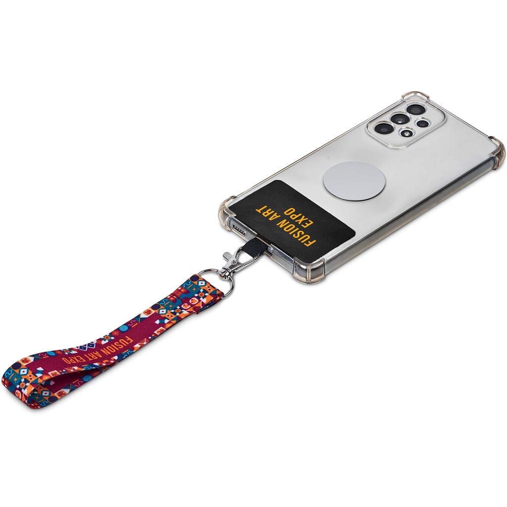 Altitude Rambler Single-Sided Sublimated Satin Wrist Phone Strap - Image 3