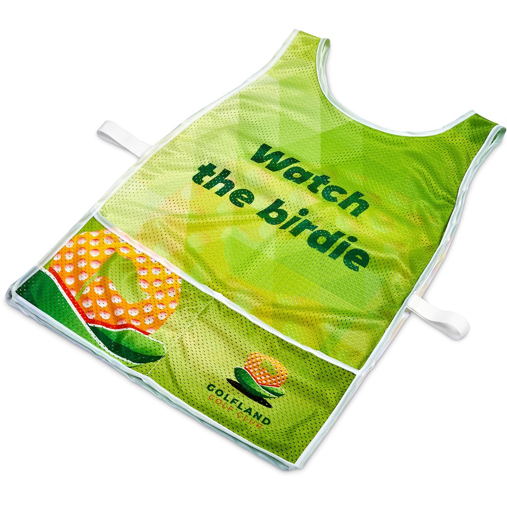 Hoppla Jackal Caddy Bib with PVC Name Sleeve-White - Image 2