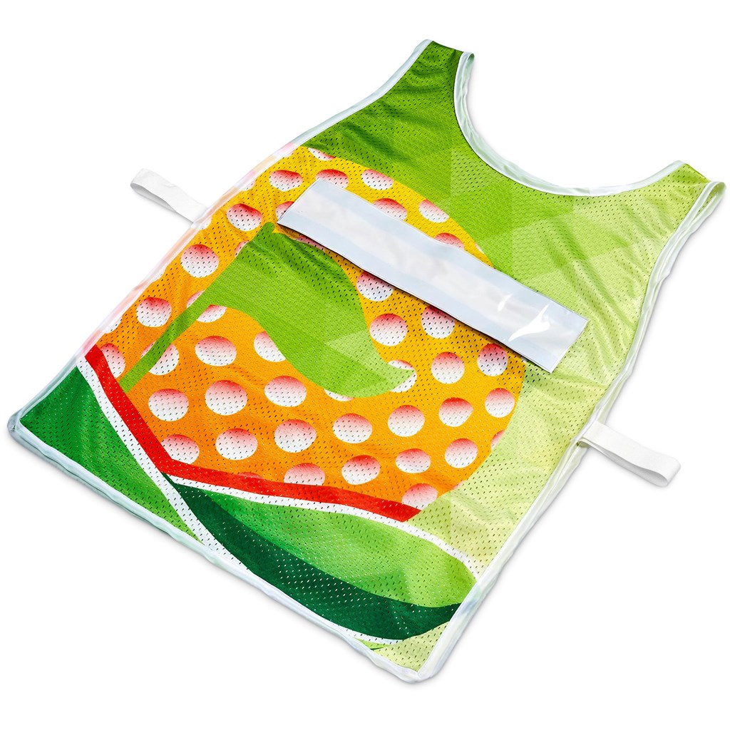 Hoppla Jackal Caddy Bib with PVC Name Sleeve-White - Image 3