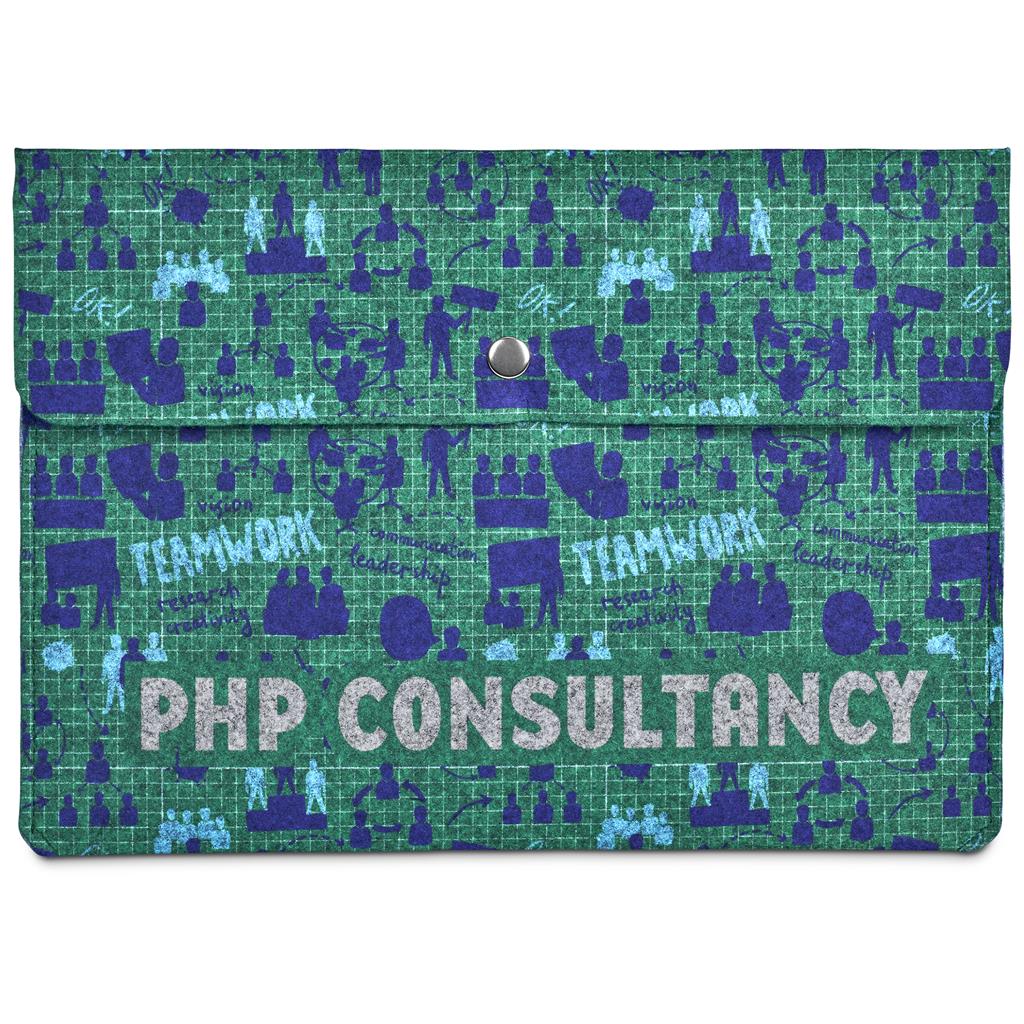Pre-Printed Sample Hoppla Revo RPET Felt Document Holder - Image 3
