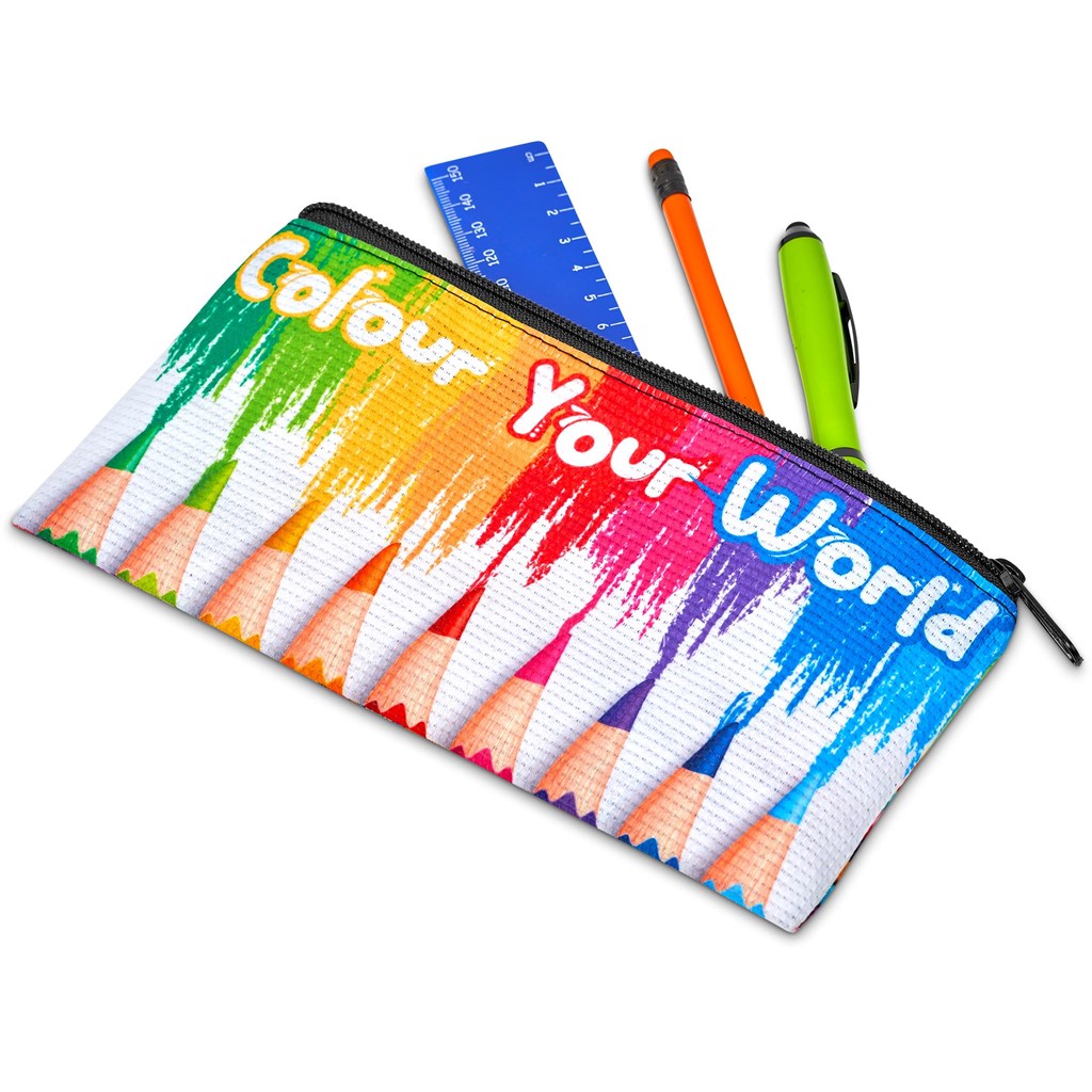 Pre-Printed Sample Hoppla Junior Recycled PET Stitch-Bond Pencil Case - Image 4