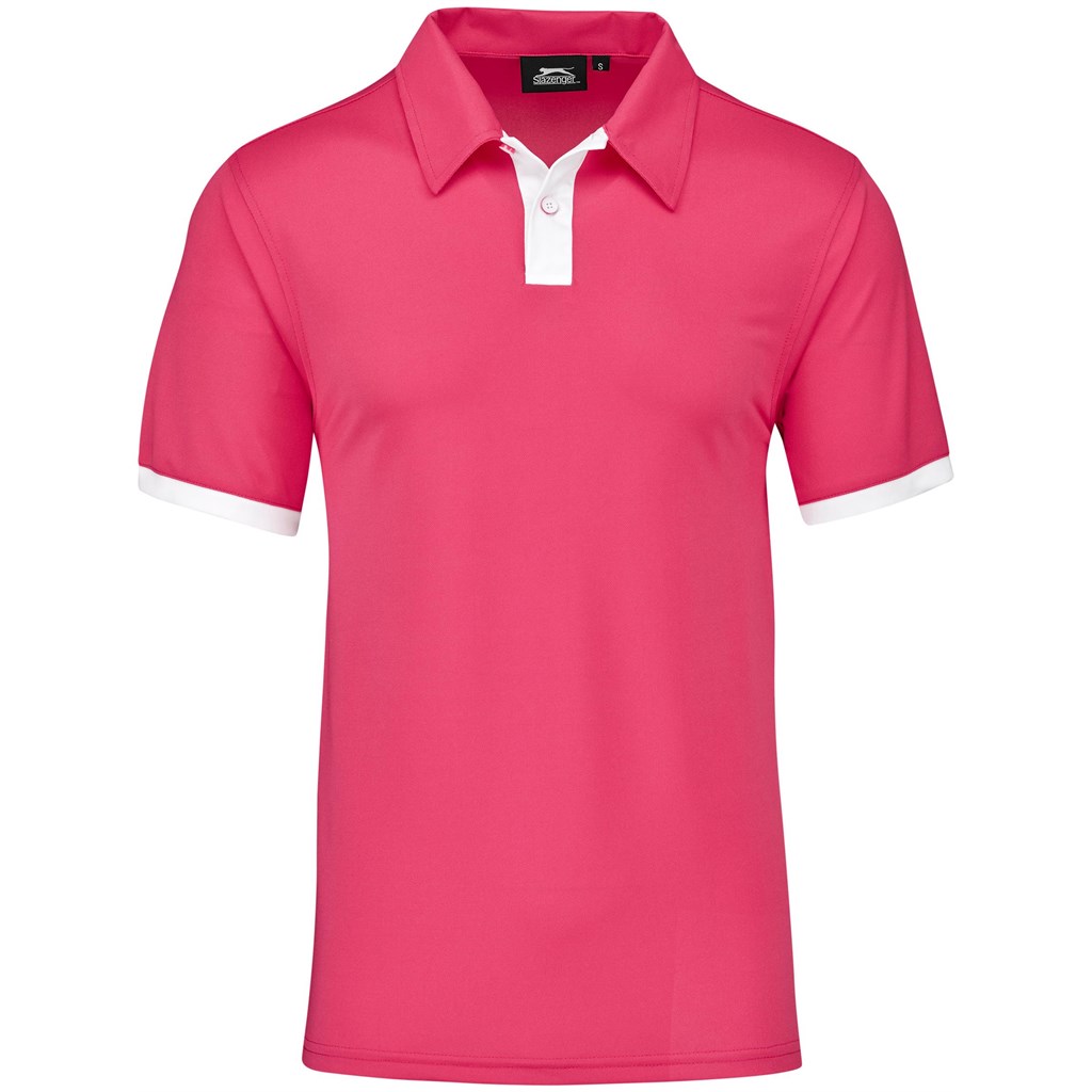 Mens Contest Golf Shirt - Pink - Image 3