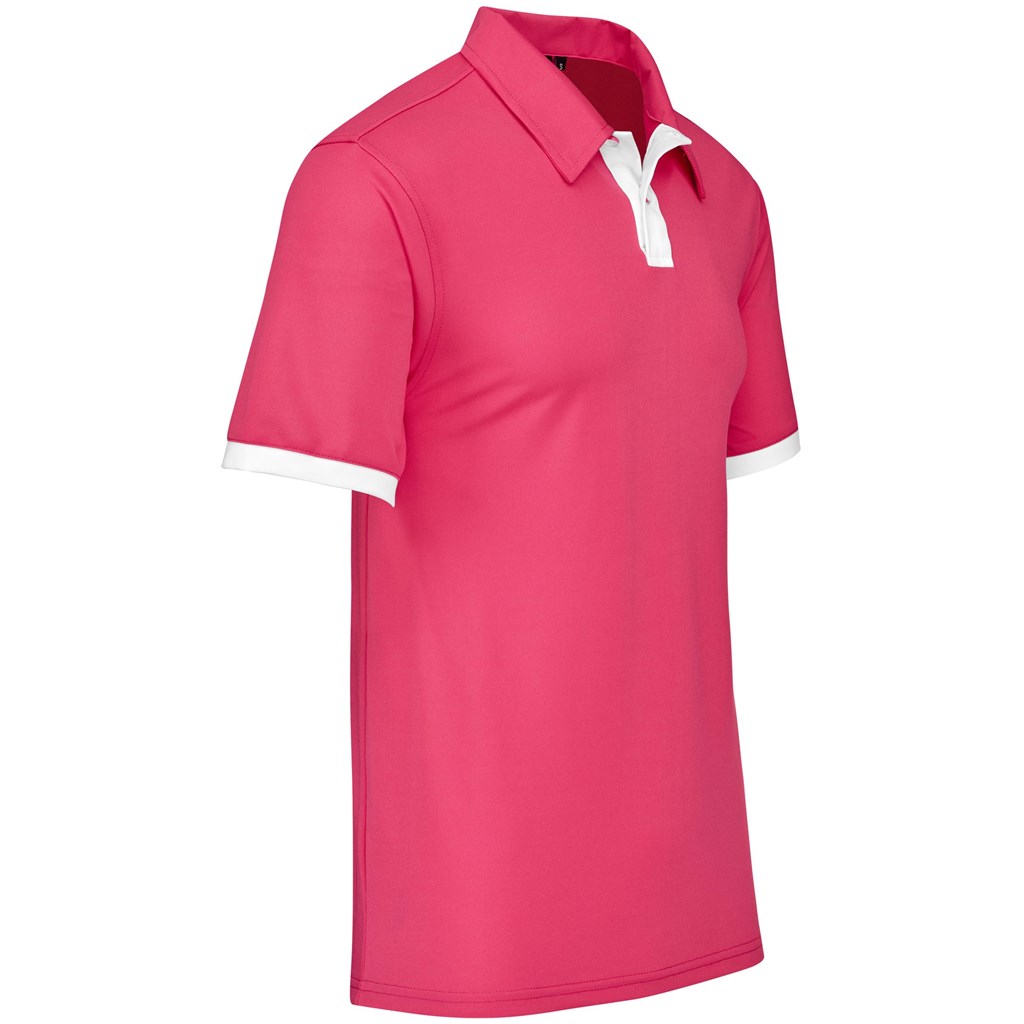 Mens Contest Golf Shirt - Pink - Image 4
