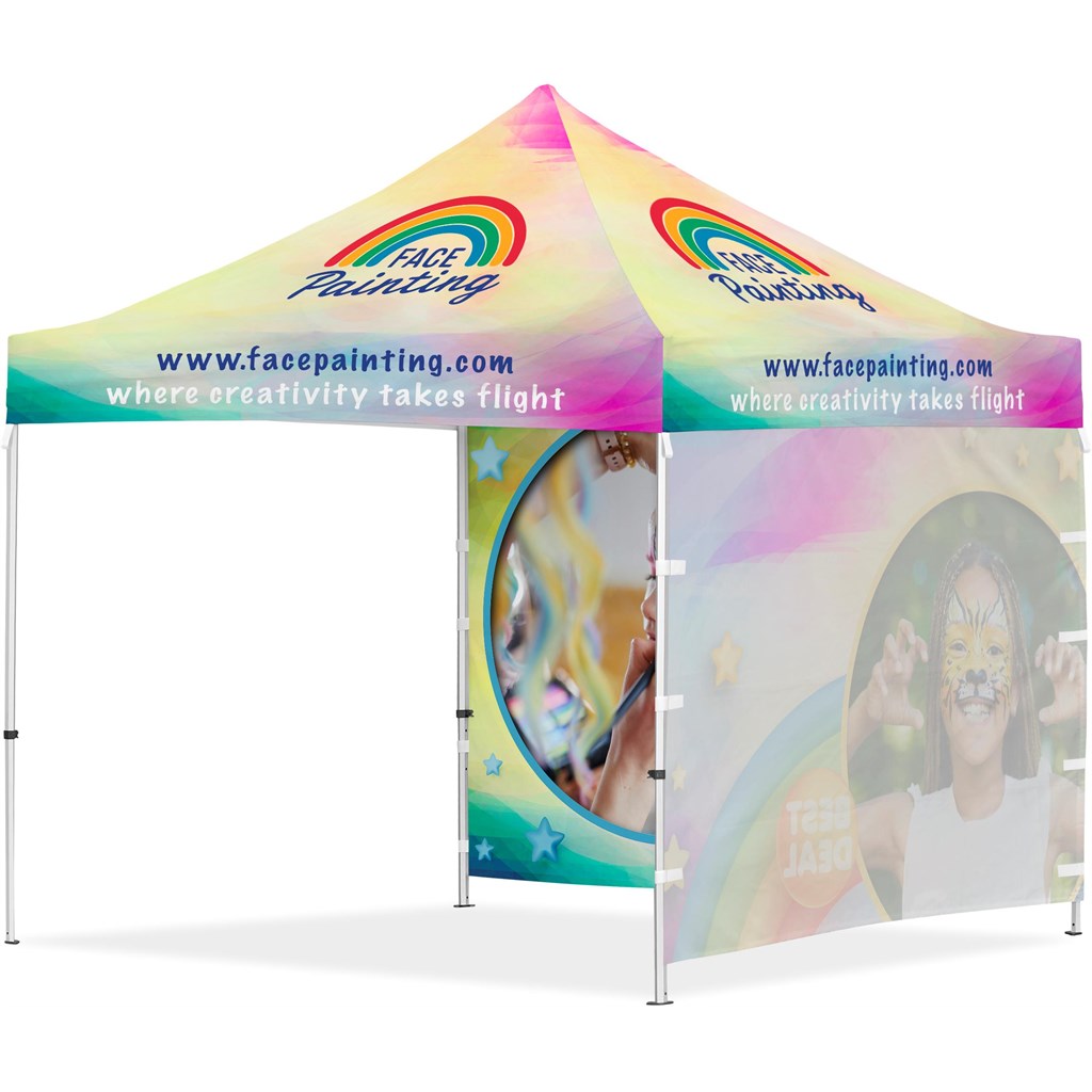 Coated Steel Sublimated Gazebo 3m x 3m - 2 Full-Wall Skins - Image 6