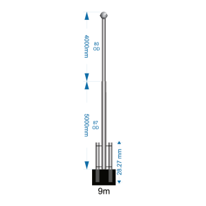 Swivel Base Flagpole 9m - including installation (one unit)