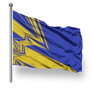 ScreenFlex Printed Flag, 2700mm x 1800mm, single sided, with rope and toggle