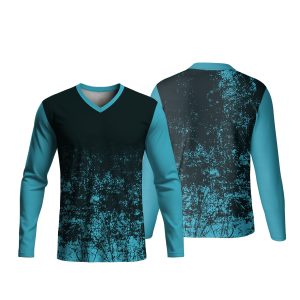 Unisex Long Sleeve V-Neck T-Shirt | Drop Needle Square | Sport Design