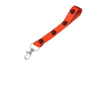 Hi-Viz Wrist Phone Strap Black Sublimation Print S/Sided with Snap Hook
