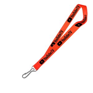 Hi-Viz Lanyard Black Sublimation Print D/Sided with Swivel Hook