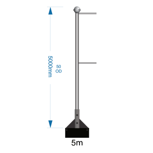 Bannerpole Roof 5m - 2 arm - Supply Only