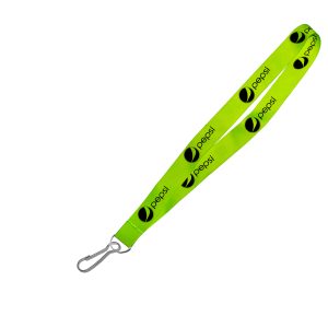 Hi-Viz Lanyard Black Sublimation Print D/Sided with Swivel Hook