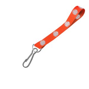 Hi-Viz Wrist Phone Strap Silver Reflective Print D/Sided with Swivel Hook