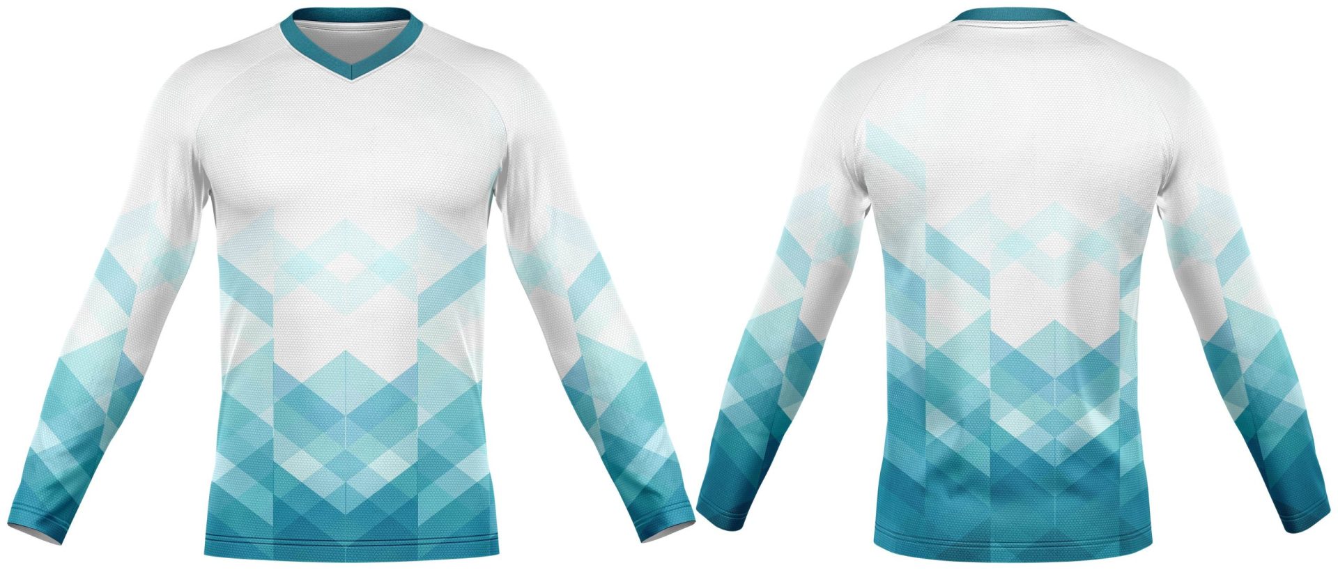 V-Neck Long Sleeve Soccer Shirt | Raglan Sleeves