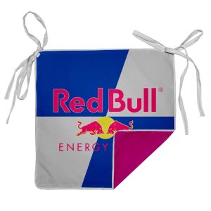 Iris Padded Square Chair Cushion D/S Print With Ties