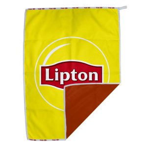 Loerie Quick Drying Hand Towel D/S Print Binded With Personalised Branded Petersham Webbing