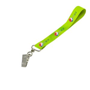 Hi-Viz Wrist Phone Strap DTF Full Colour Reflective Print D/Sided with Crocodile Clip